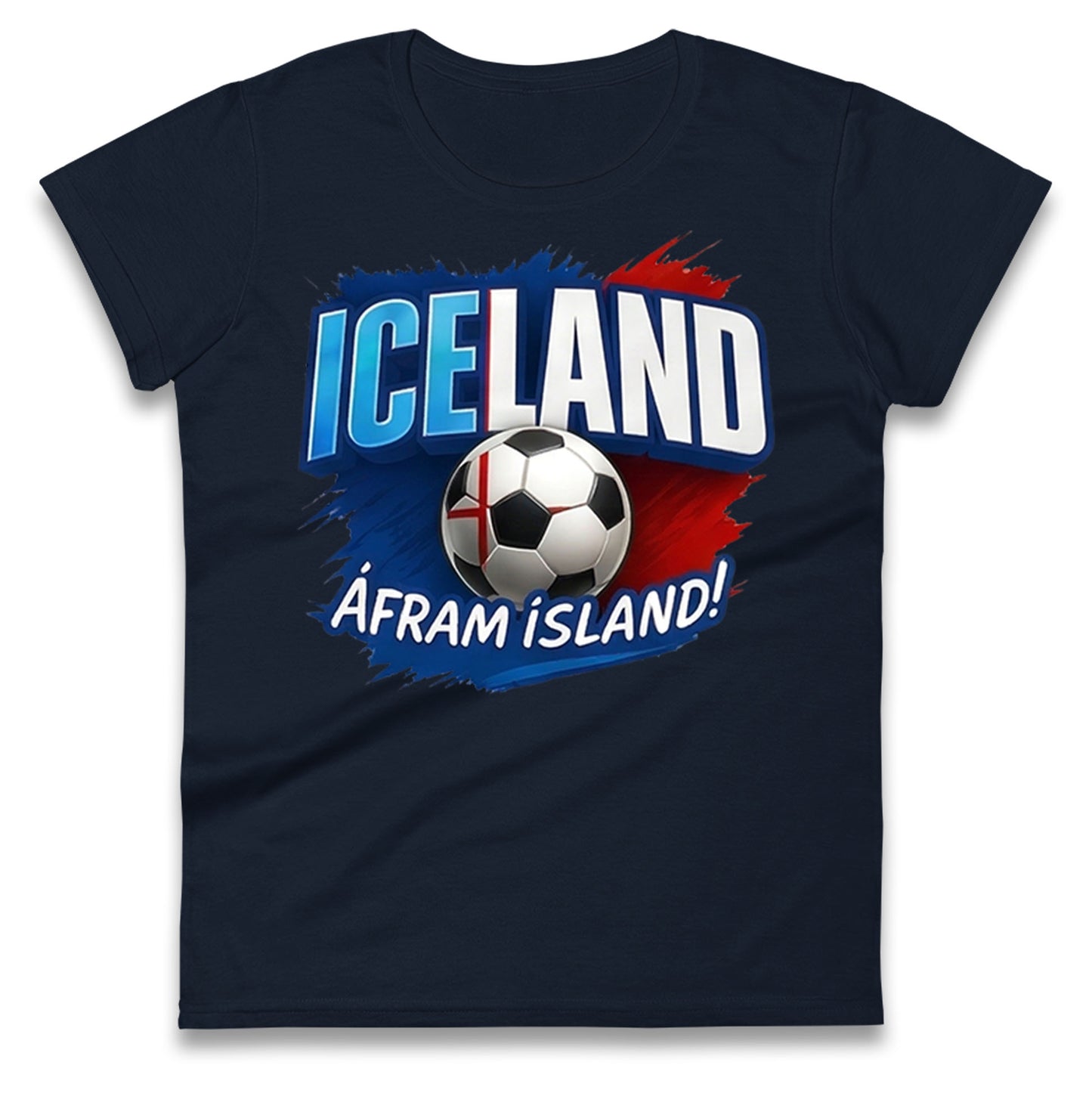 Iceland Retro World Cup Ladies T Shirt