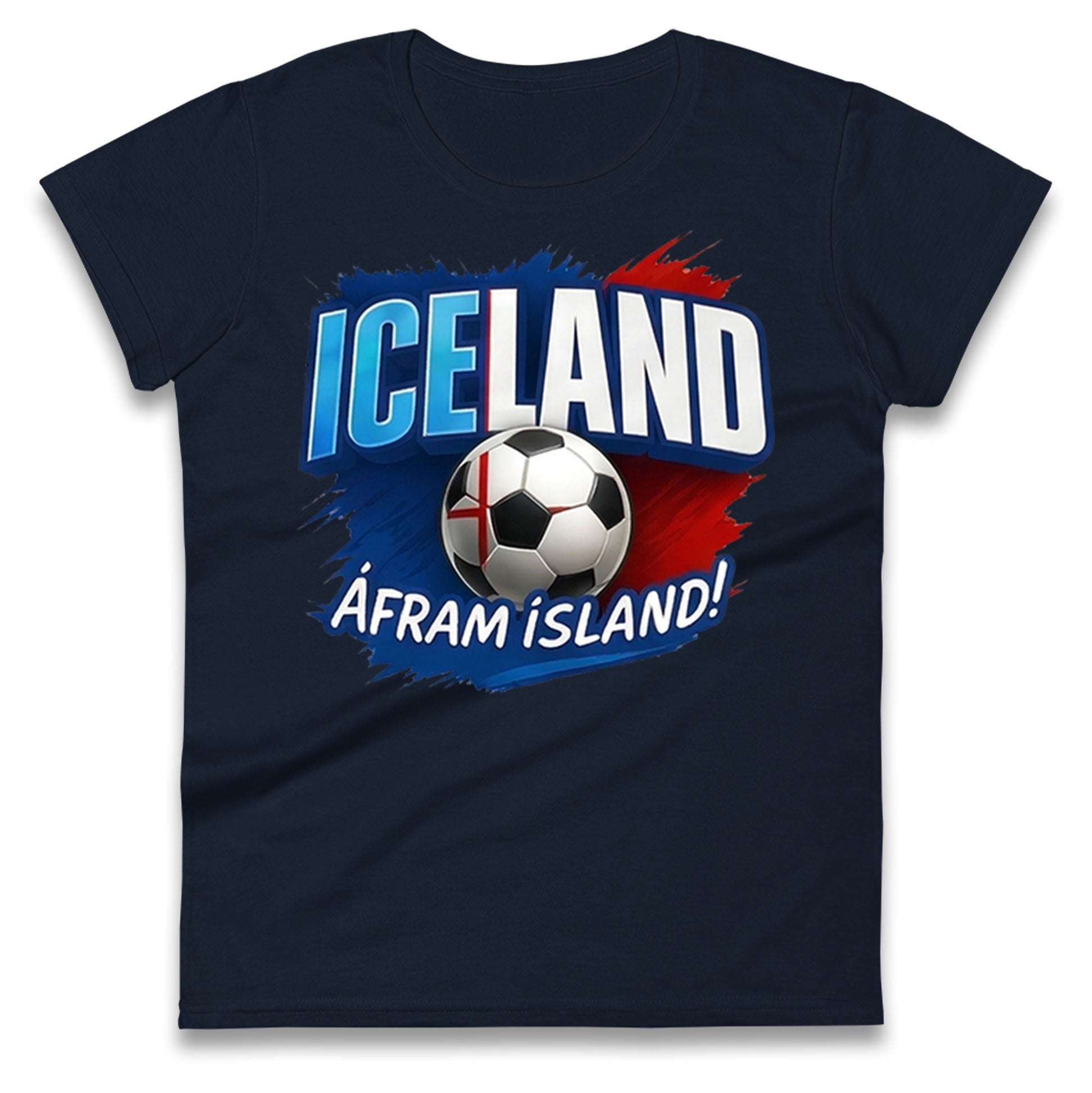 Iceland Retro World Cup Ladies T Shirt