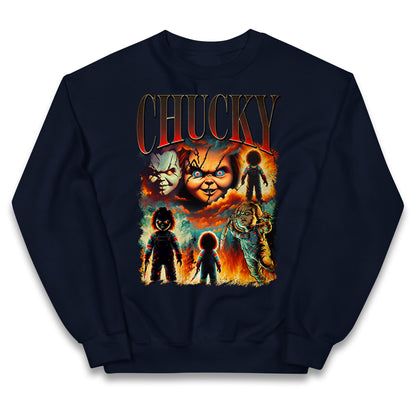 Chucky Doll Halloween Bootleg Kids Jumper