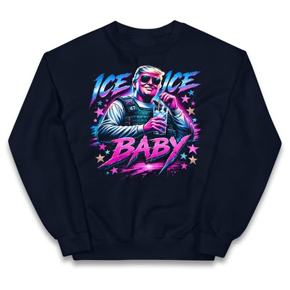 Donald Trump Ice Ice Baby Kids Jumper