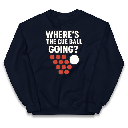 Where’s The Cue Ball Going Kids Jumper