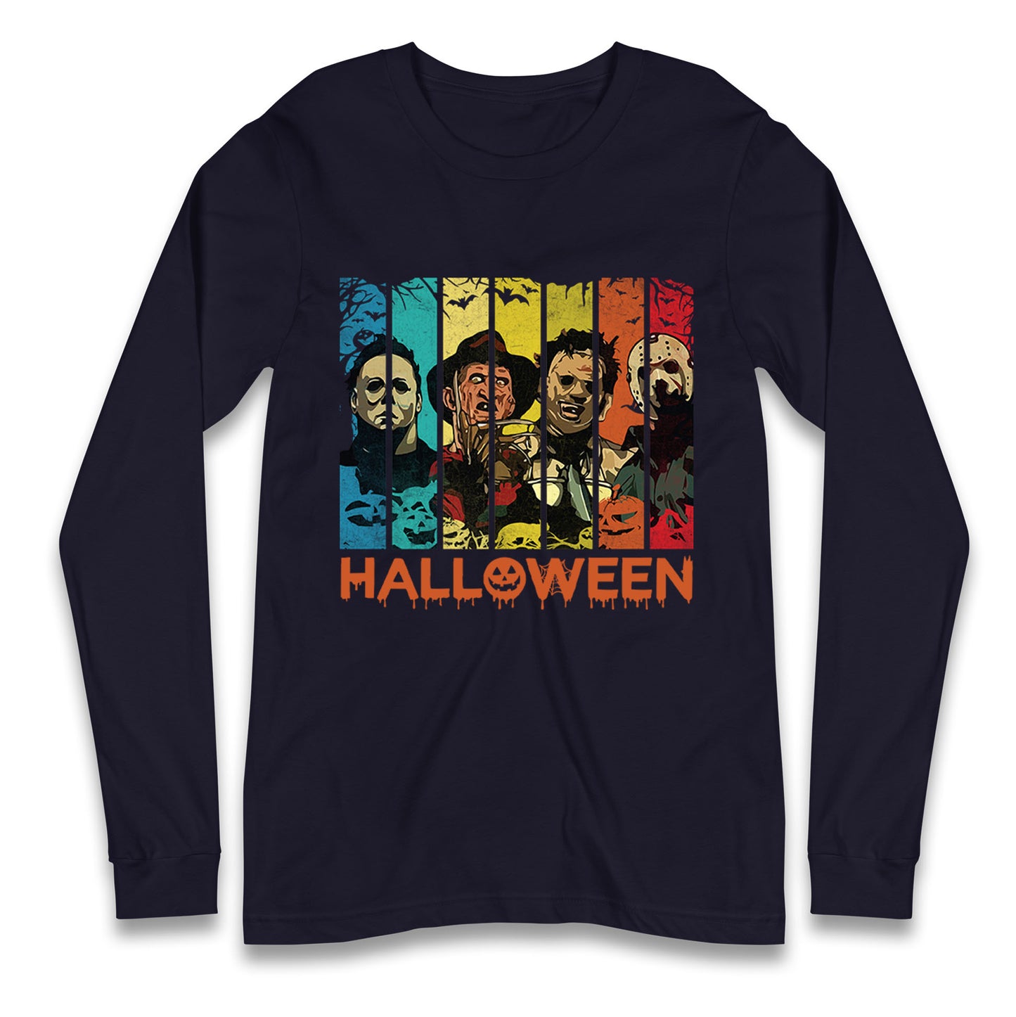 Vintage Villains Halloween Long Sleeve T Shirt