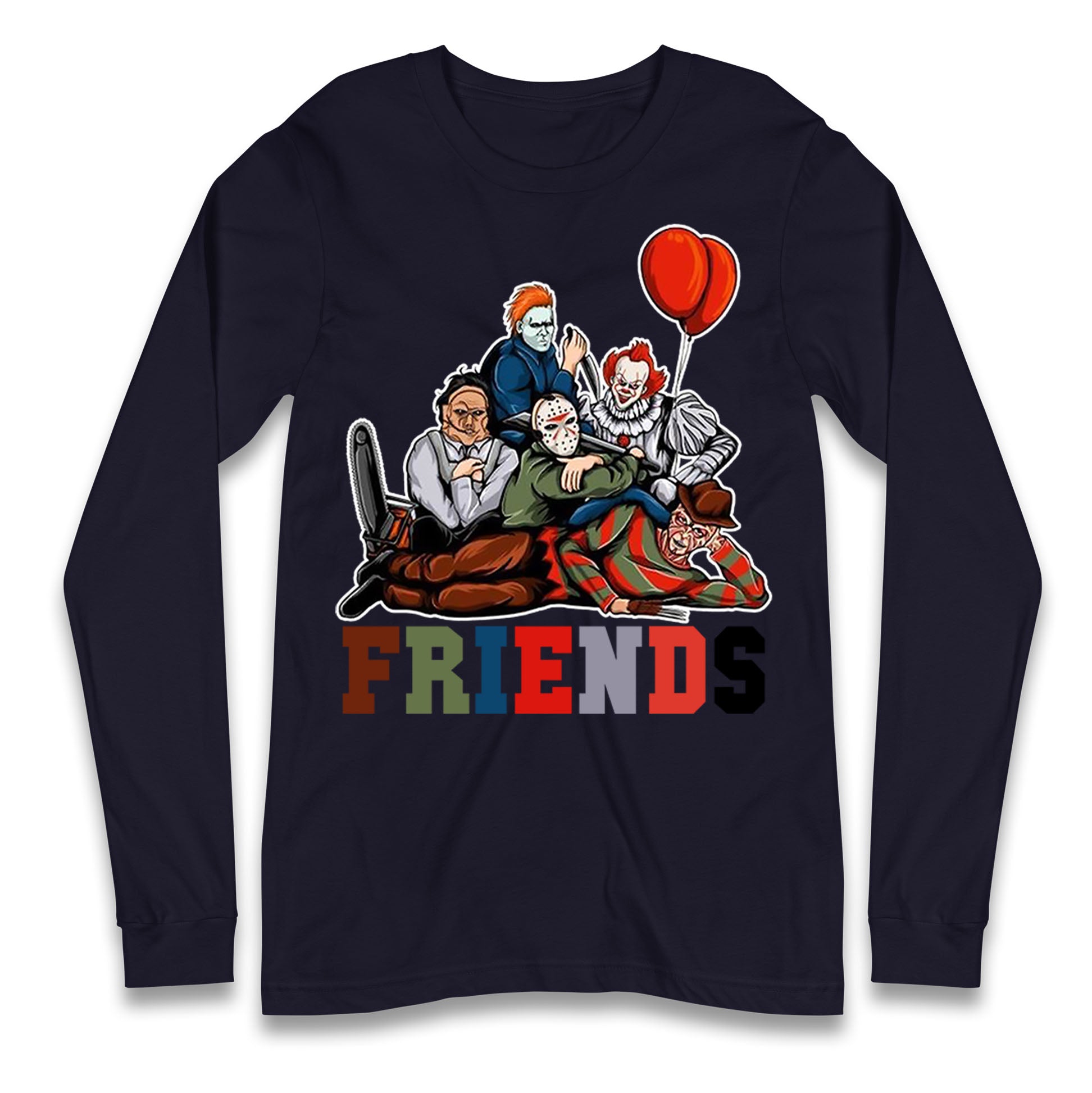 Horror Vintage Characters Friends Halloween T Shirt
