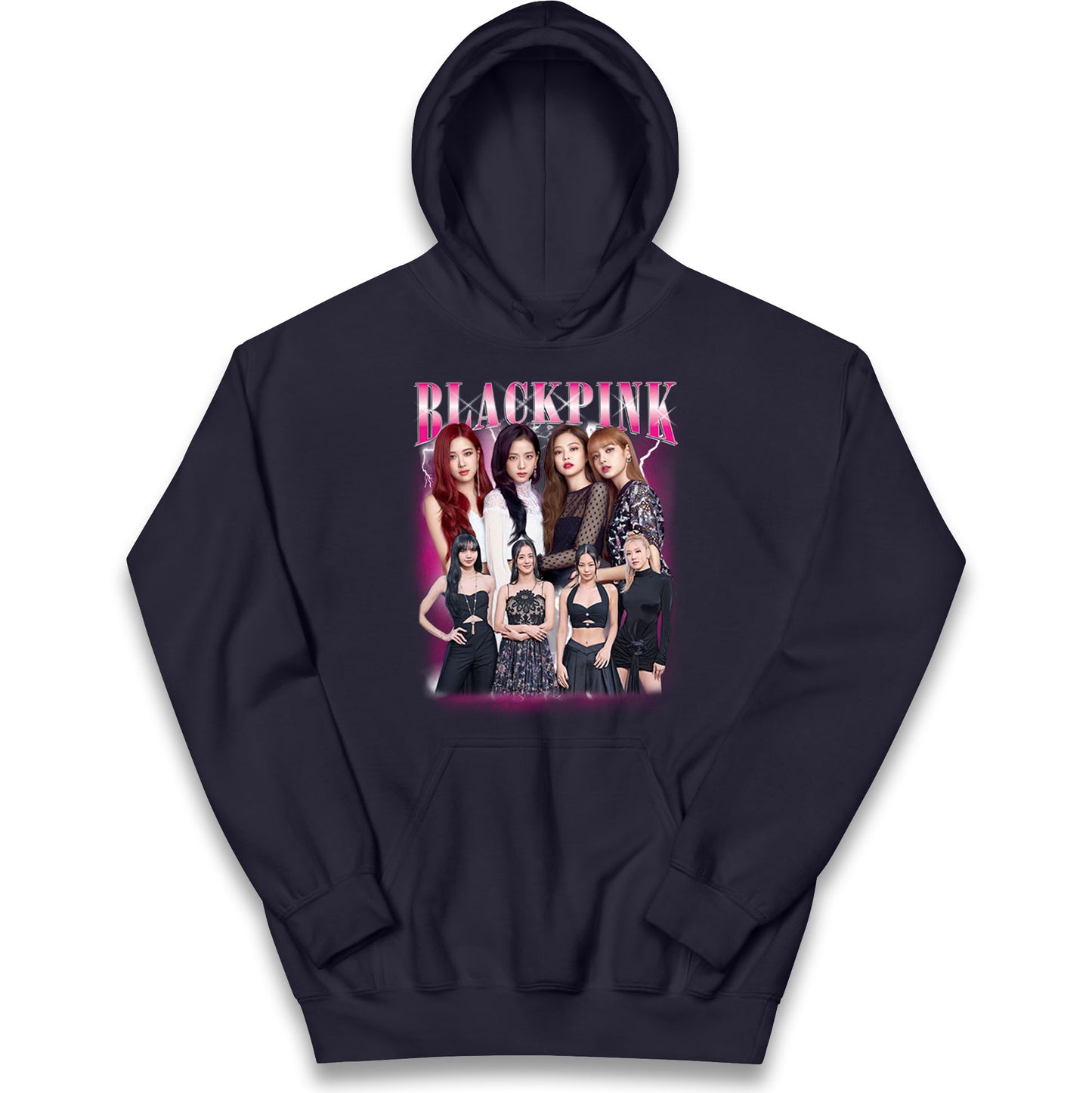 Black Pink Kids Hoodie