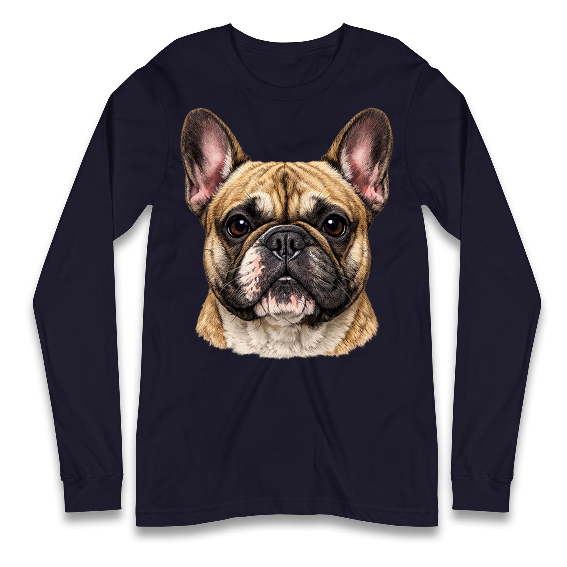 French Bulldog Face Longsleeve T Shirt