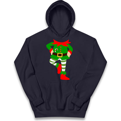 Personalise Christmas Party Wear Elf Kids Hoodie