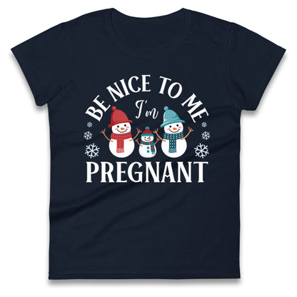 Pregnant At Christmas Ladies T Shirt