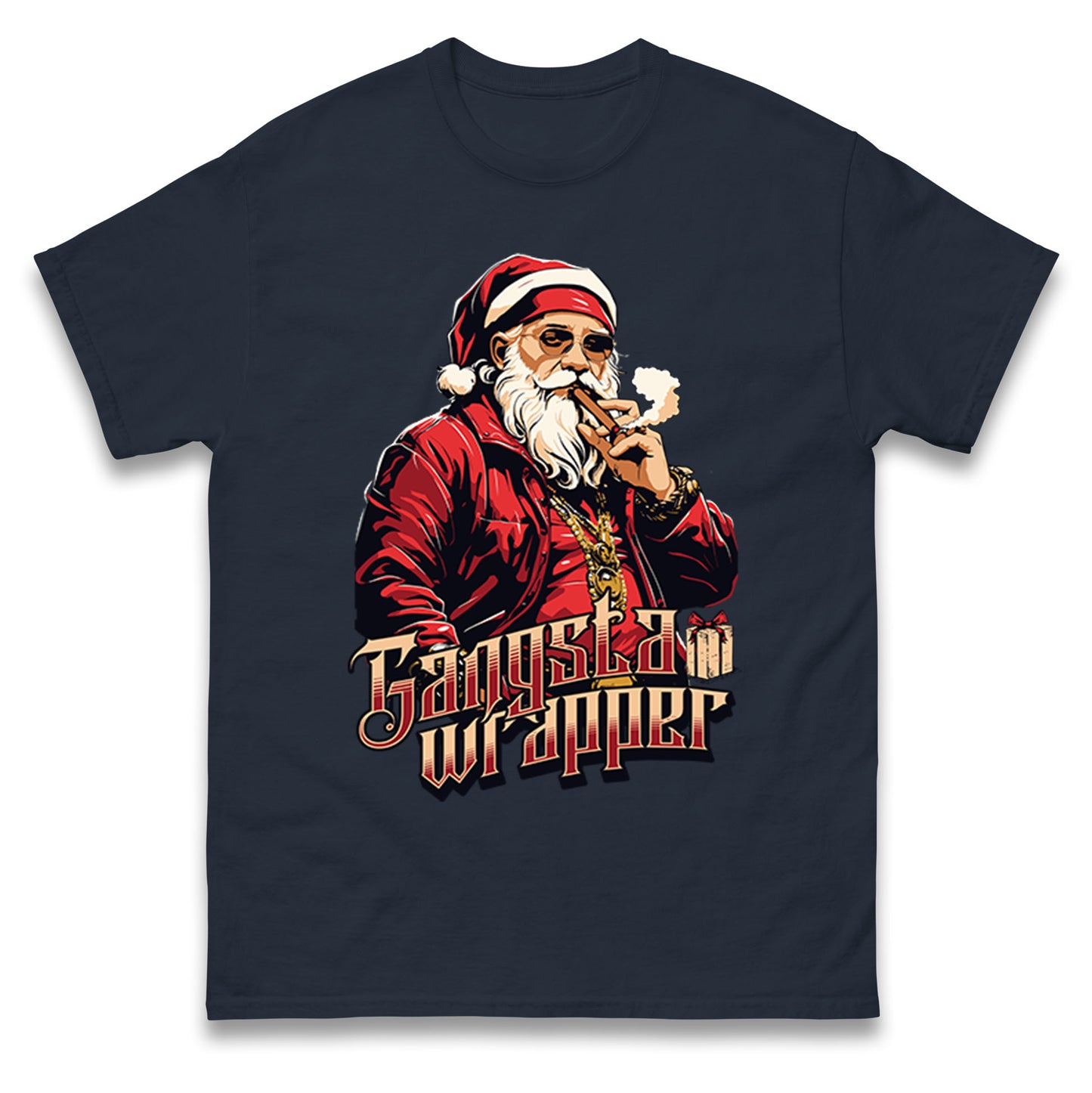 Santa Claus Gangster T Shirt
