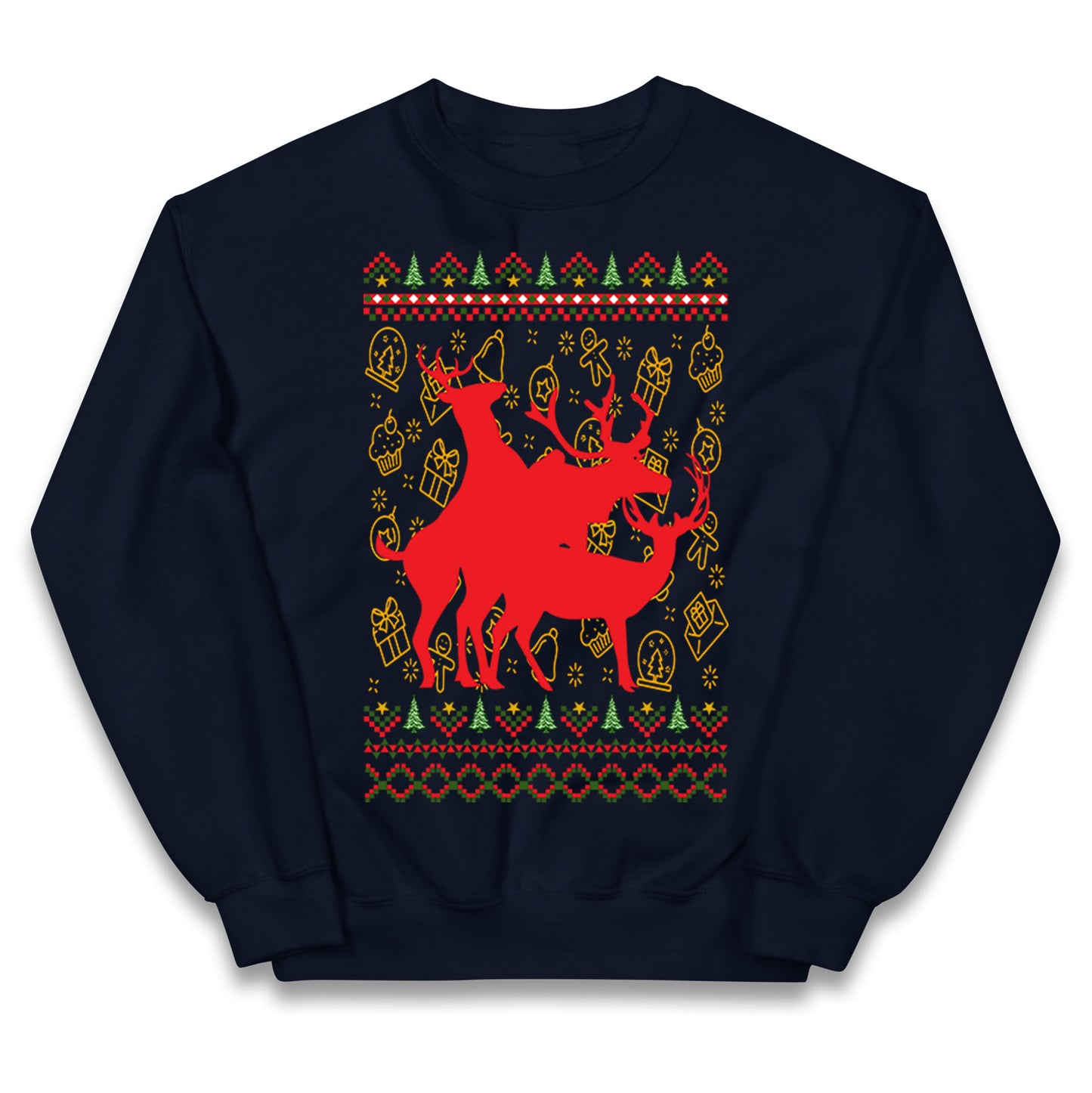 Reindeer Making Fun Christmas Jumper