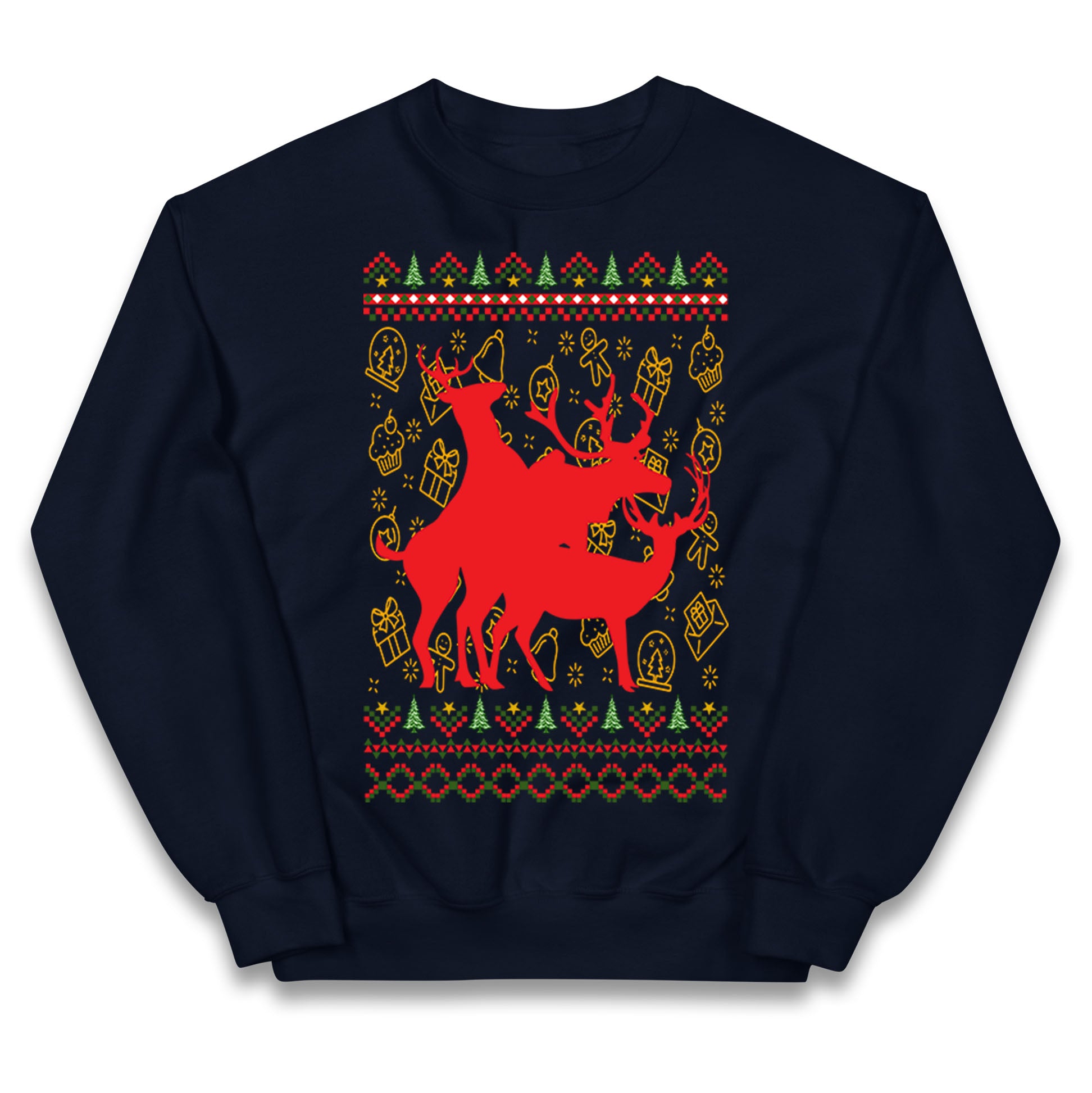 Reindeer Making Fun Christmas Jumper