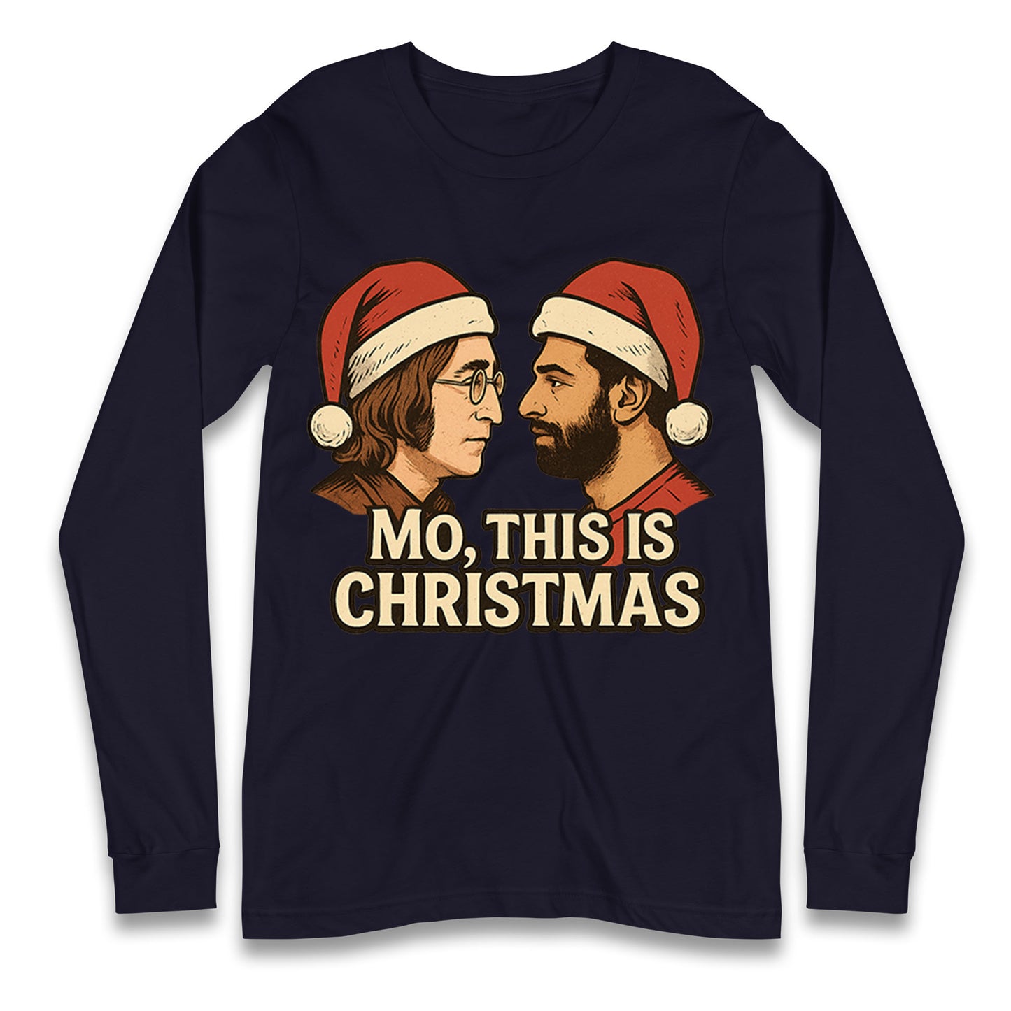Mo This is Christmas John Lennon & Mo Salah Long Sleeve Shirt