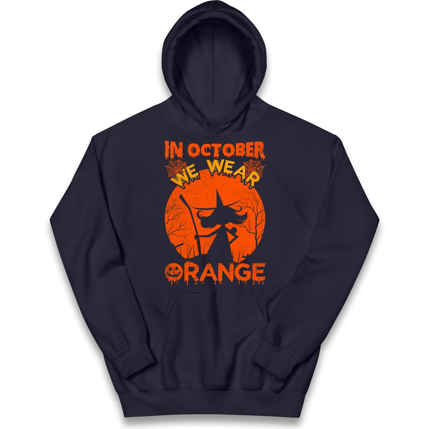 In October We Wear Orange Halloween Hoodie
