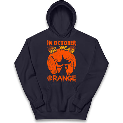 In October We Wear Orange Halloween Hoodie
