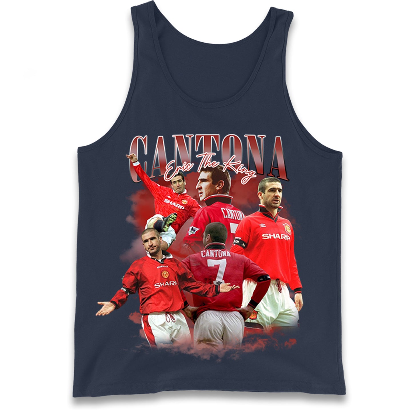 Retro Cantona Bootleg Football Tank Top