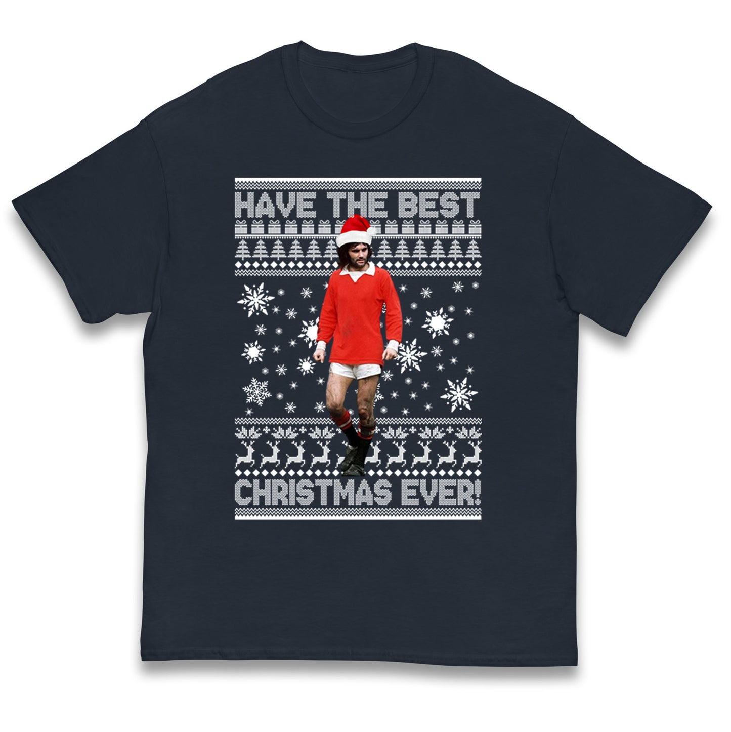 Christmas George Best Kids T Shirt