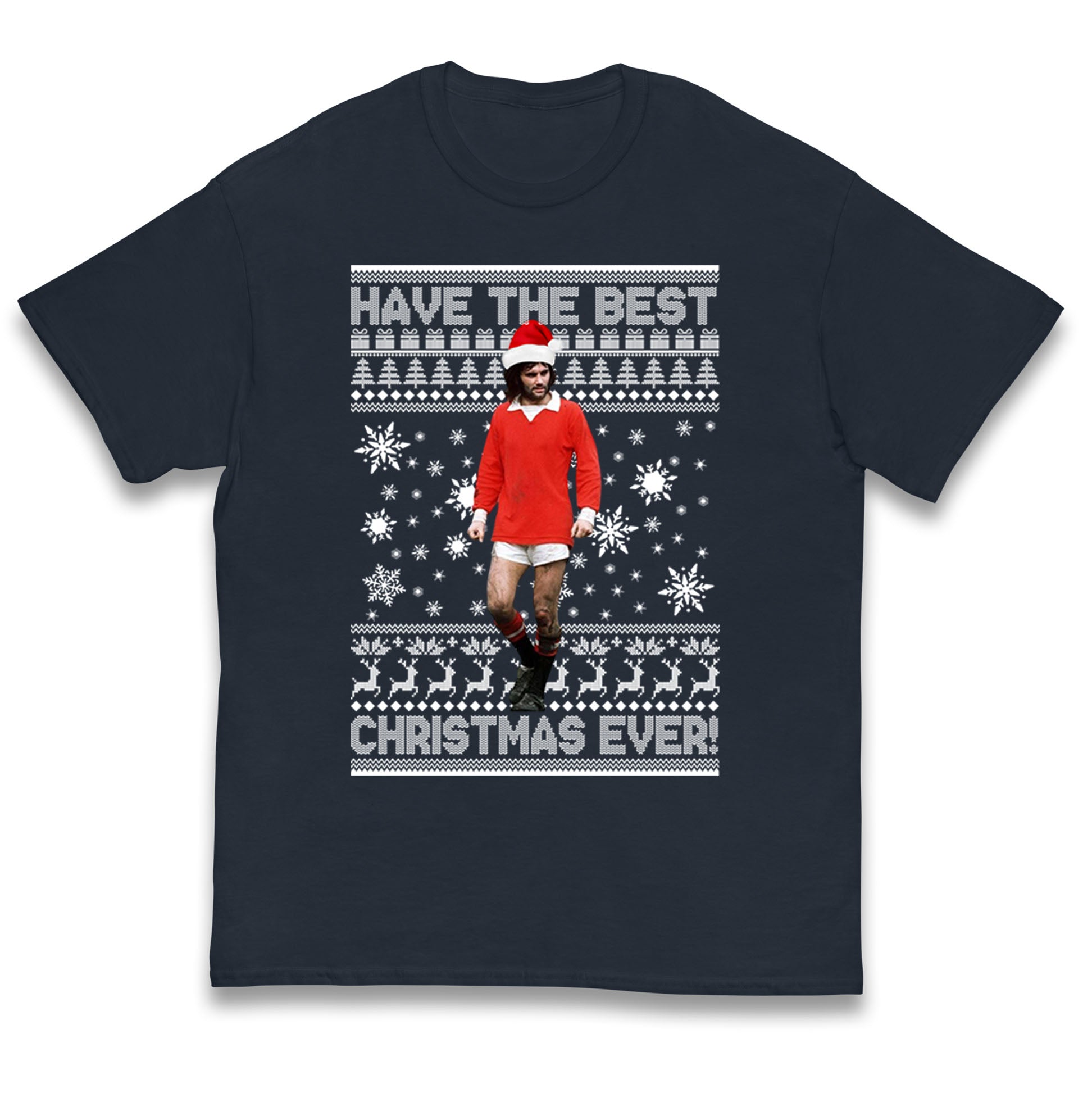 Christmas George Best Kids T Shirt