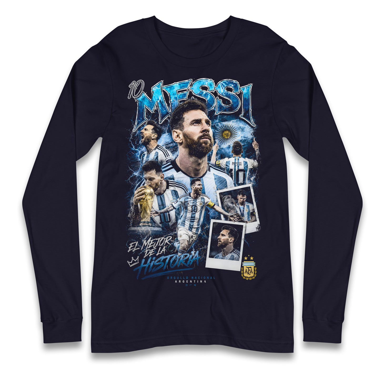 10 Messi Argentina Longsleeve T Shirt
