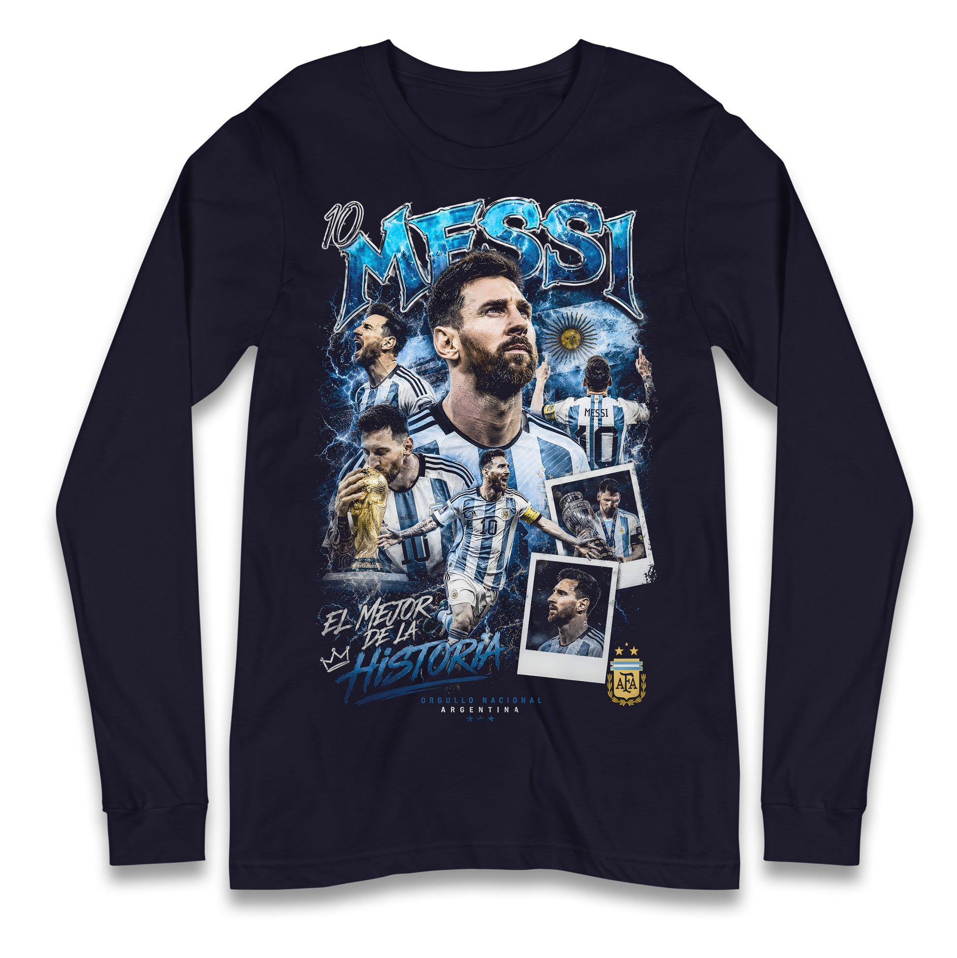 10 Messi Argentina Longsleeve T Shirt