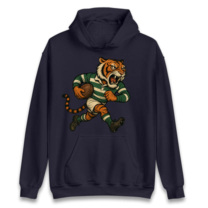 Retro Leicester Tigers Rugby Union Hoodie