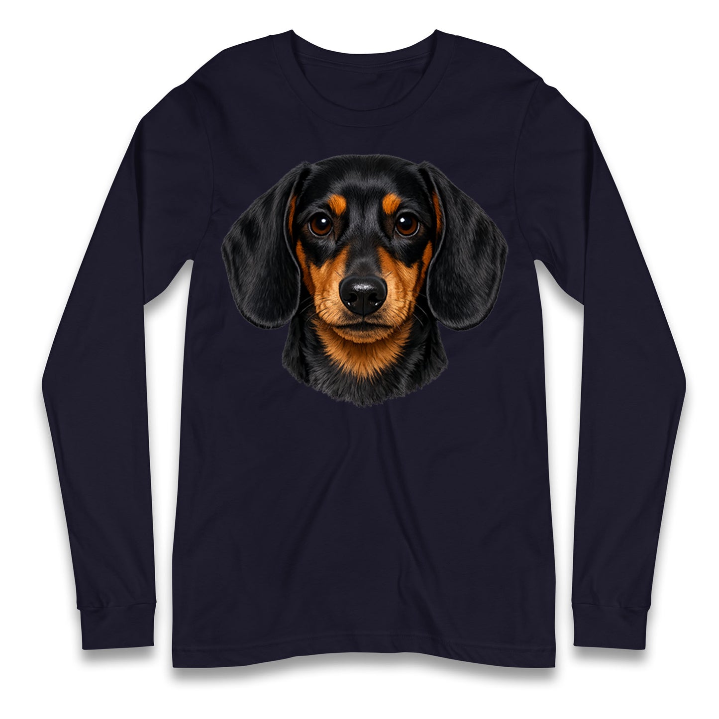 Dachshund Dog Face Longsleeve T Shirt