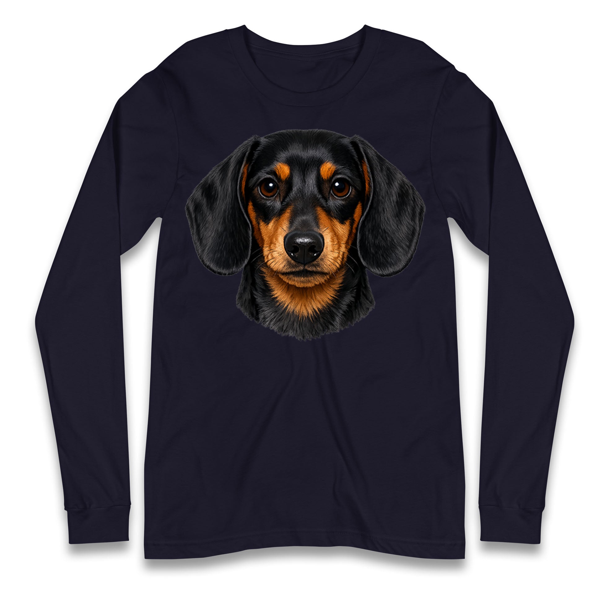 Dachshund Dog Face Longsleeve T Shirt