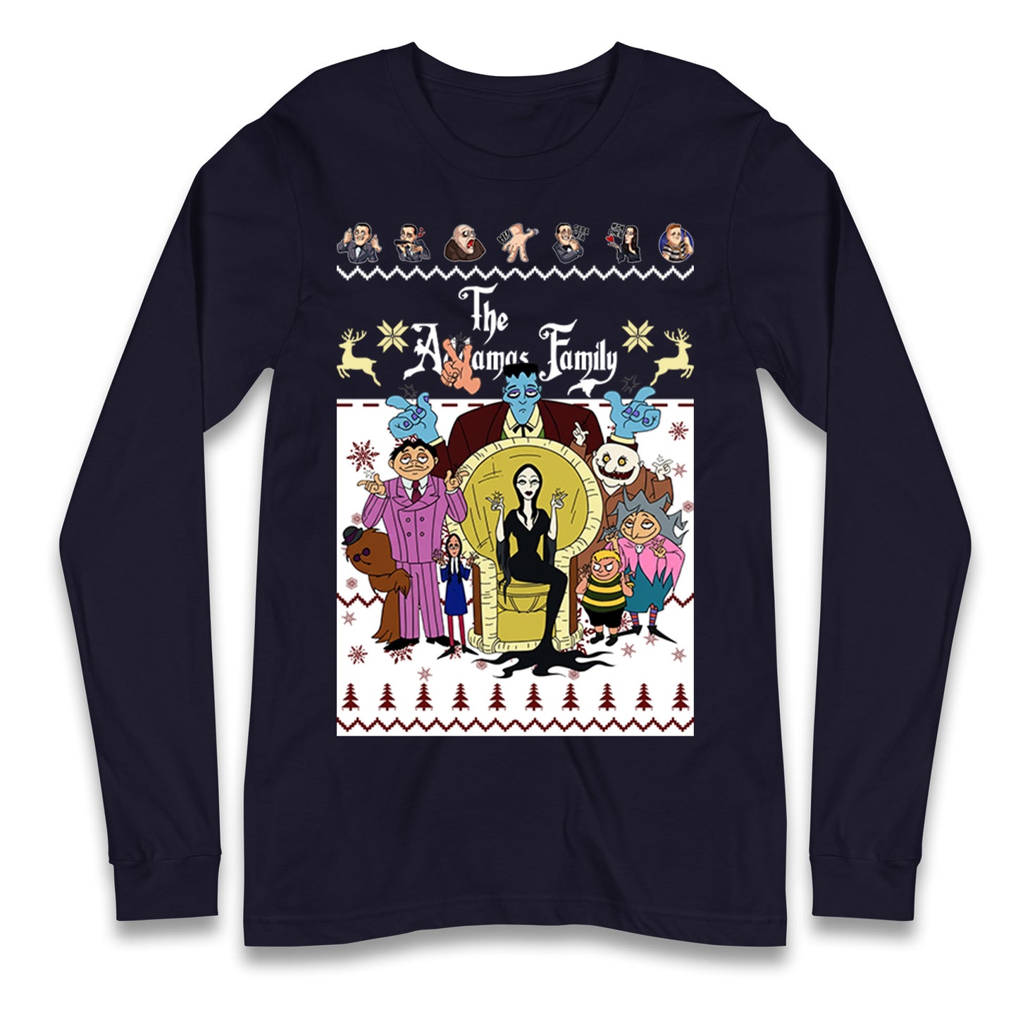 Scary Addams Christmas Longsleeve T Shirt