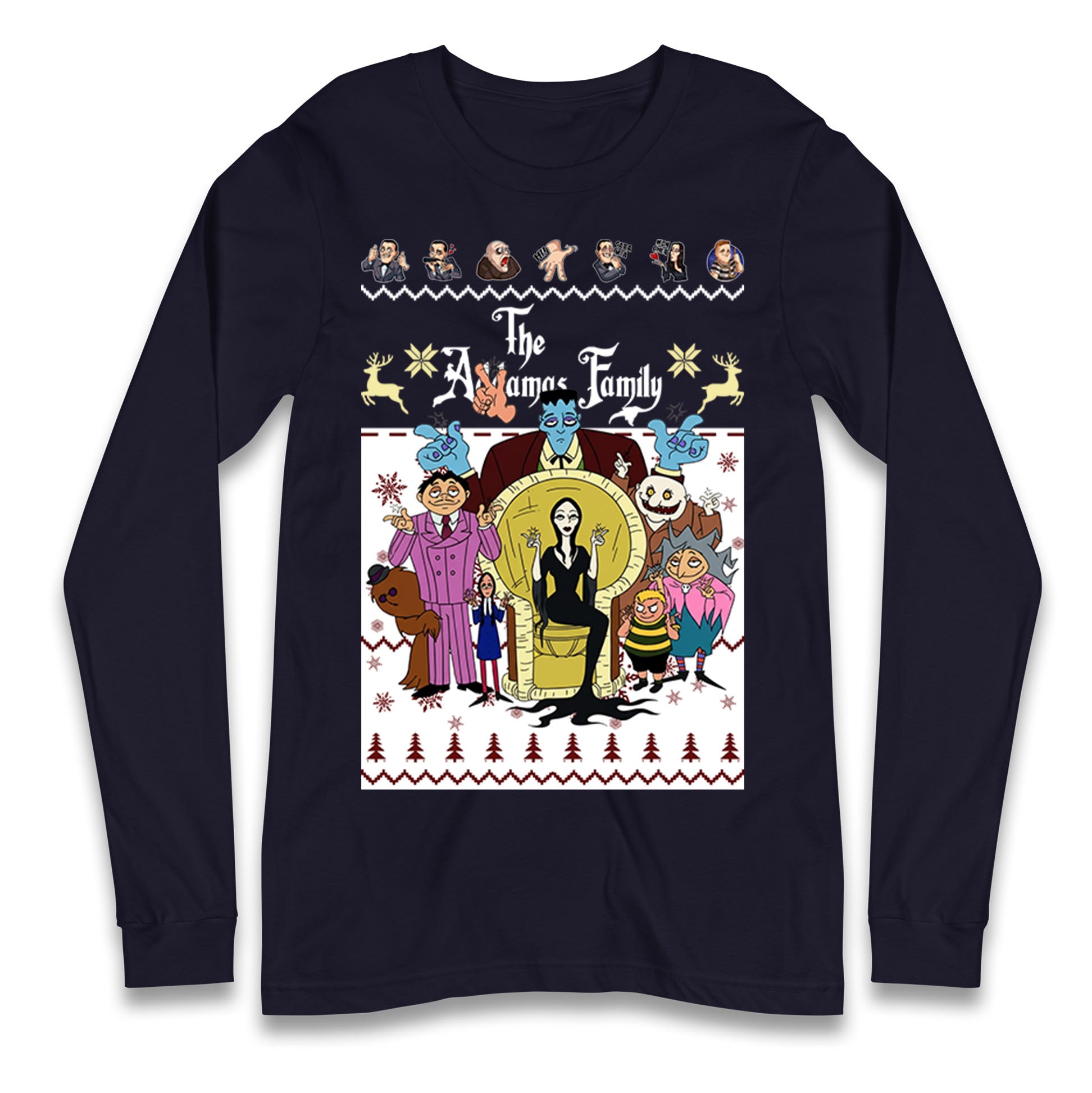 Scary Addams Christmas Longsleeve T Shirt