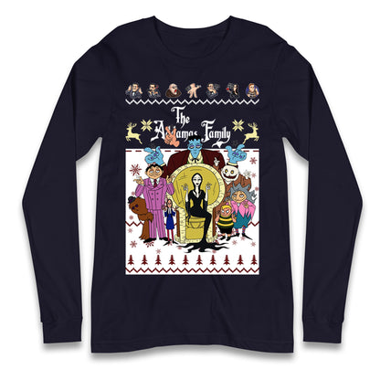 Scary Addams Christmas Longsleeve T Shirt