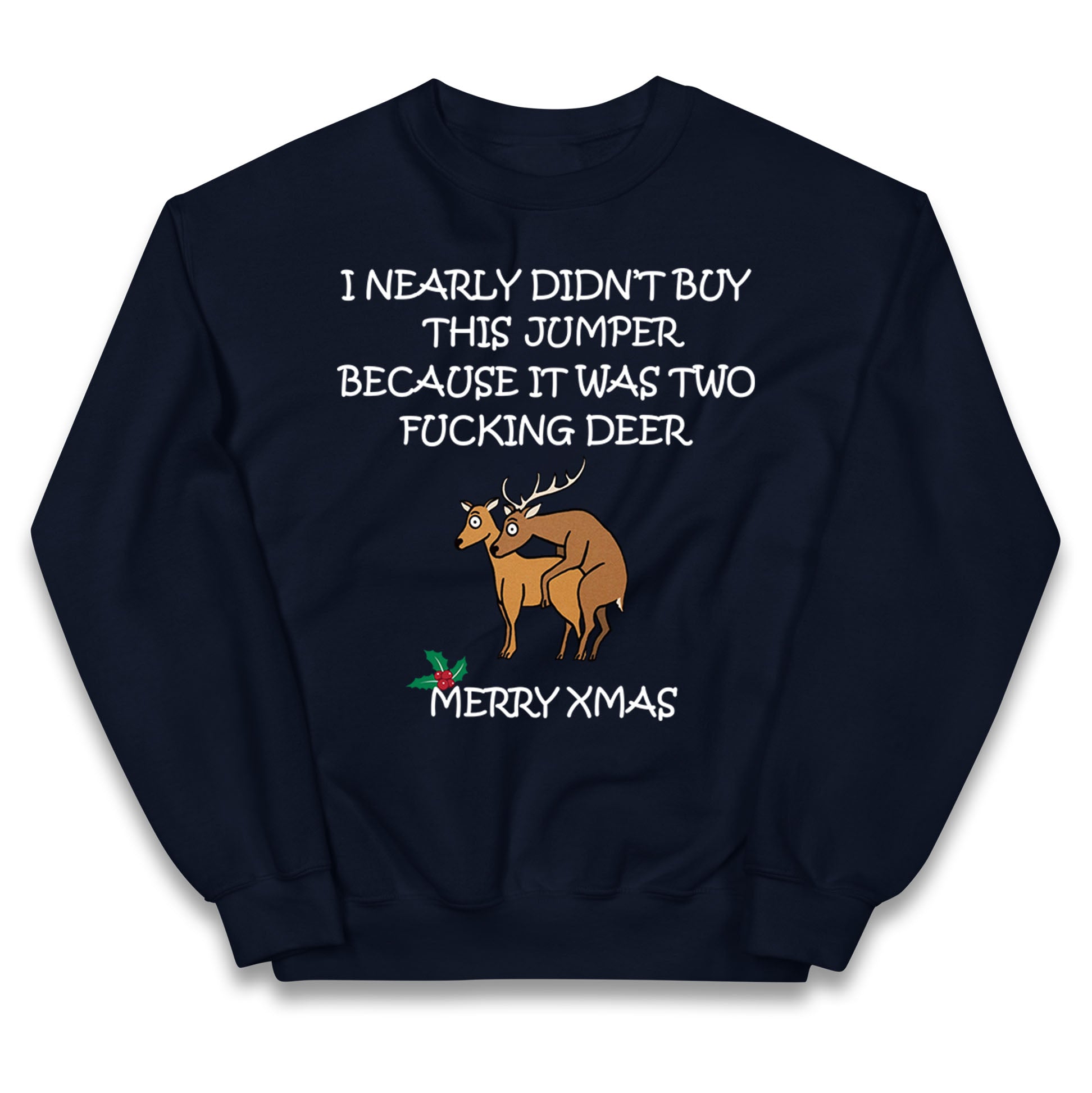 fucking deer christmas jumper