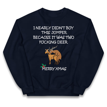 fucking deer christmas jumper