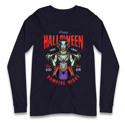 Halloween Vampire Longsleeve T Shirt