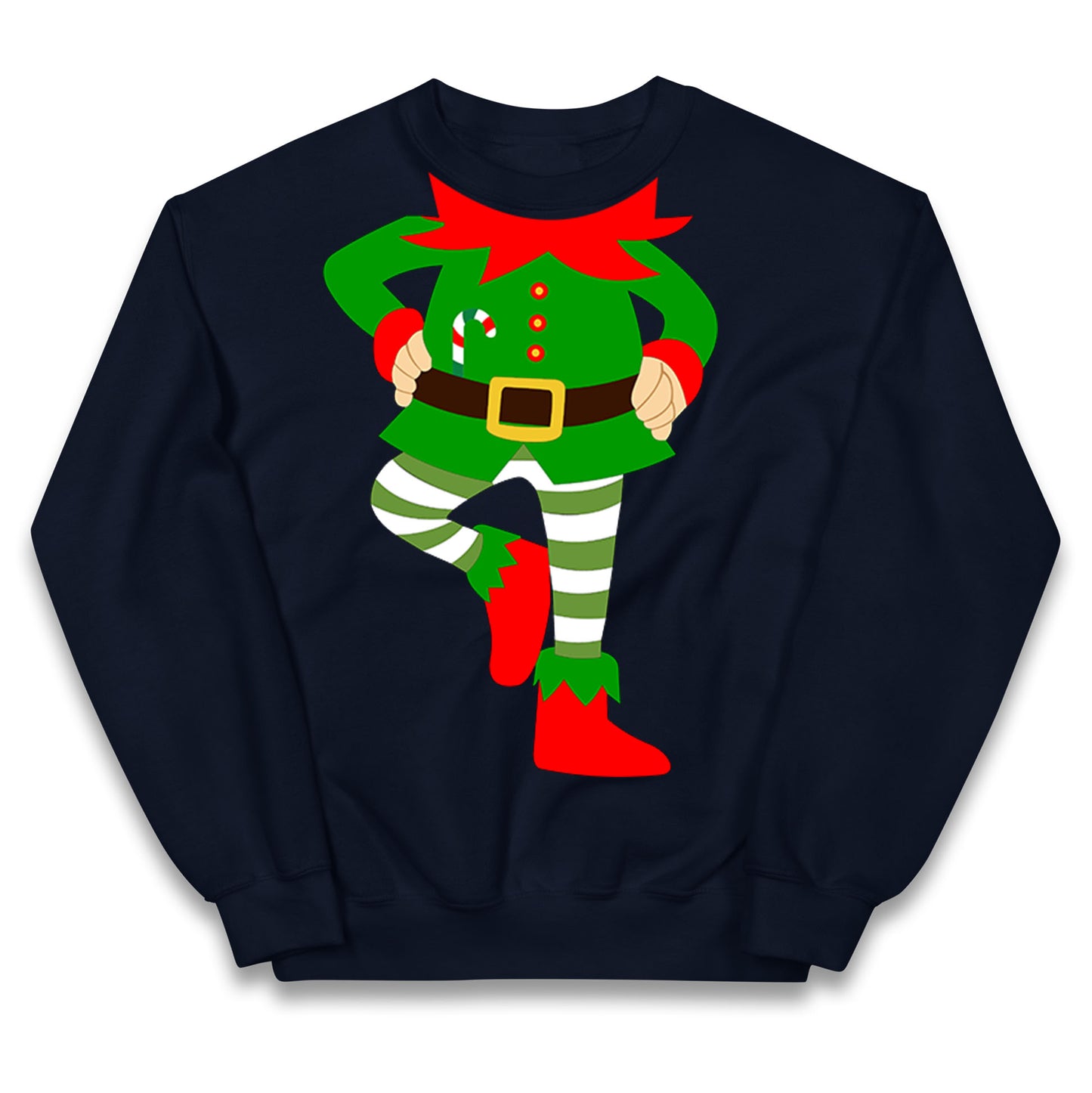 Personalise Christmas Party Wear Elf Kids Jumper