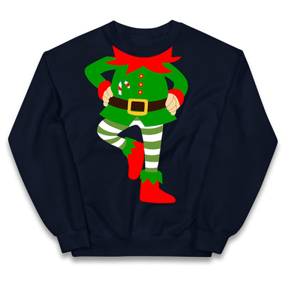 Personalise Christmas Party Wear Elf Kids Jumper