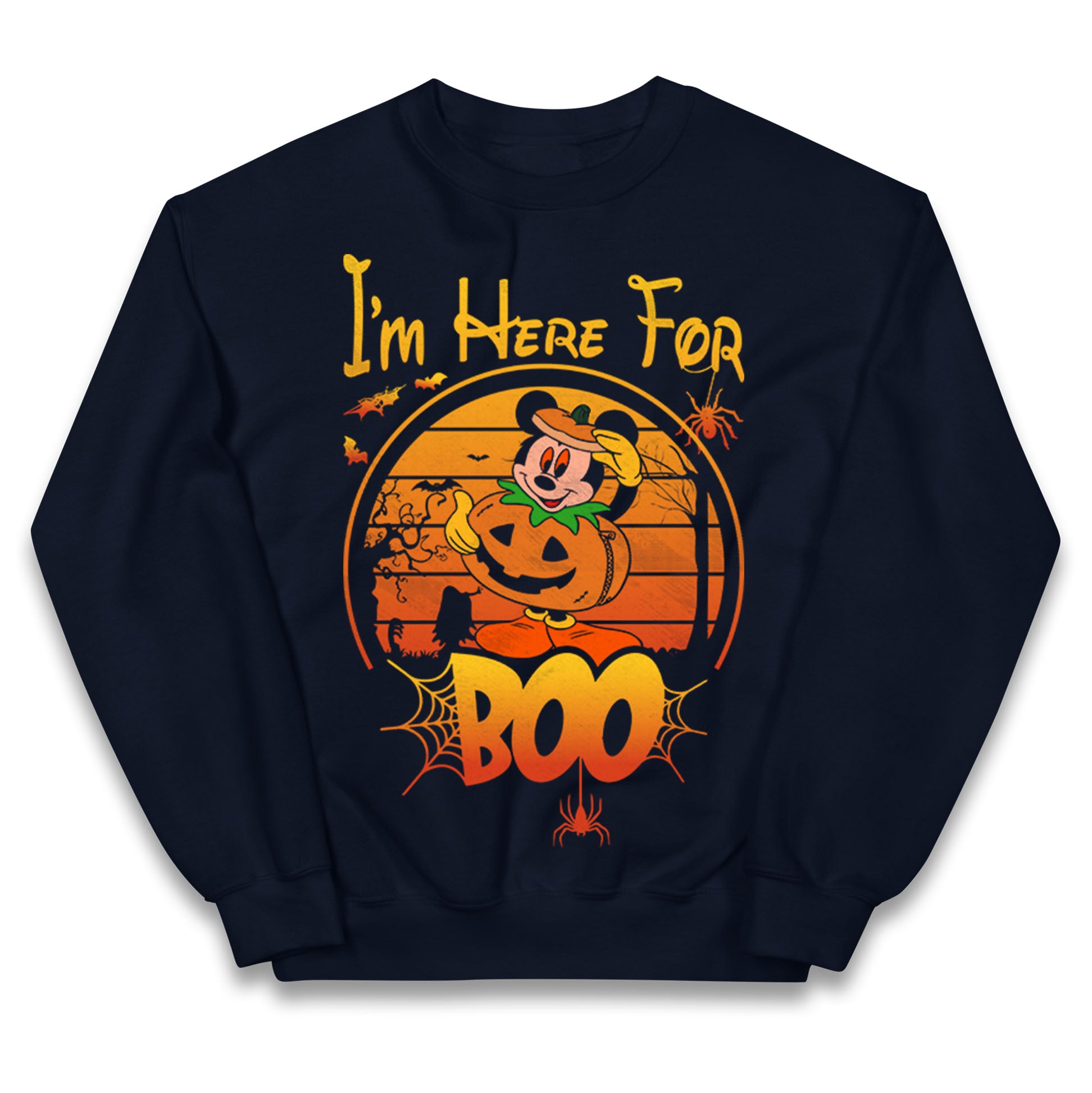 Mickey Mouse Im Here For Boo Halloween Jumper
