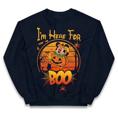 Mickey Mouse Im Here For Boo Halloween Jumper
