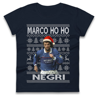 Marco Ho Ho Negri Rangers Christmas Ladies Shirt