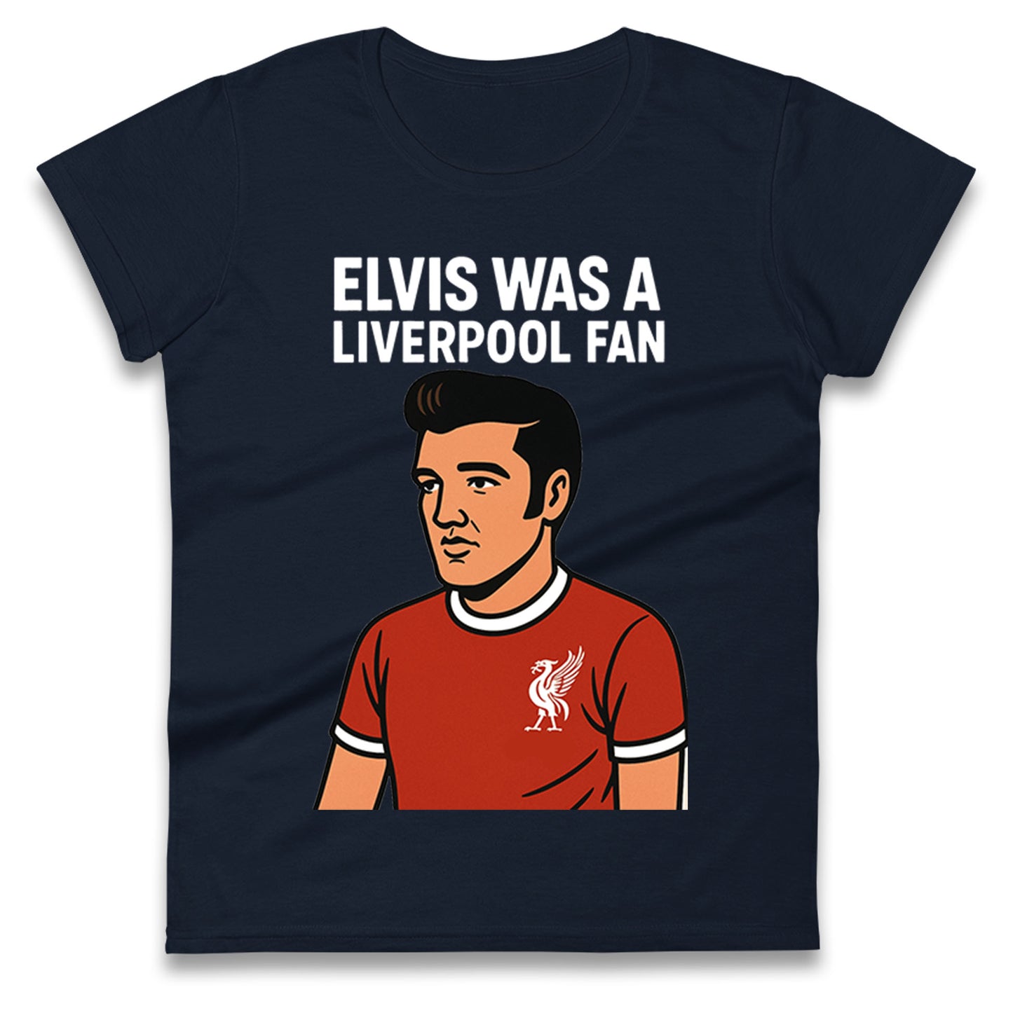 Elvis Presley Liverpool Football Ladies T Shirt 