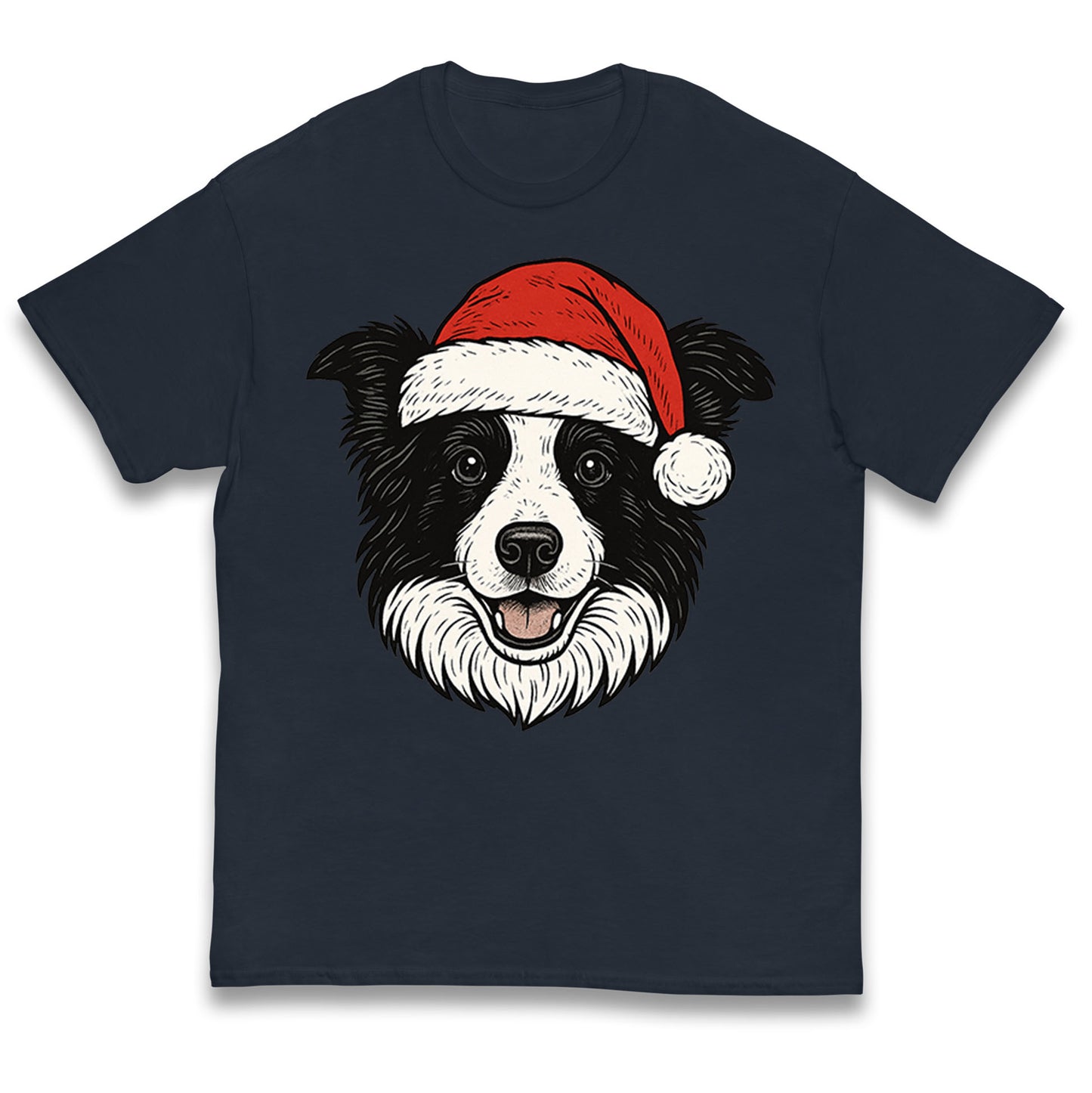 Border Collie Christmas Kids T Shirt