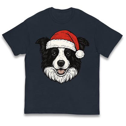 Border Collie Christmas Kids T Shirt
