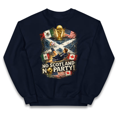 No Scotland No Party World Cup 2026 Kids Jumper