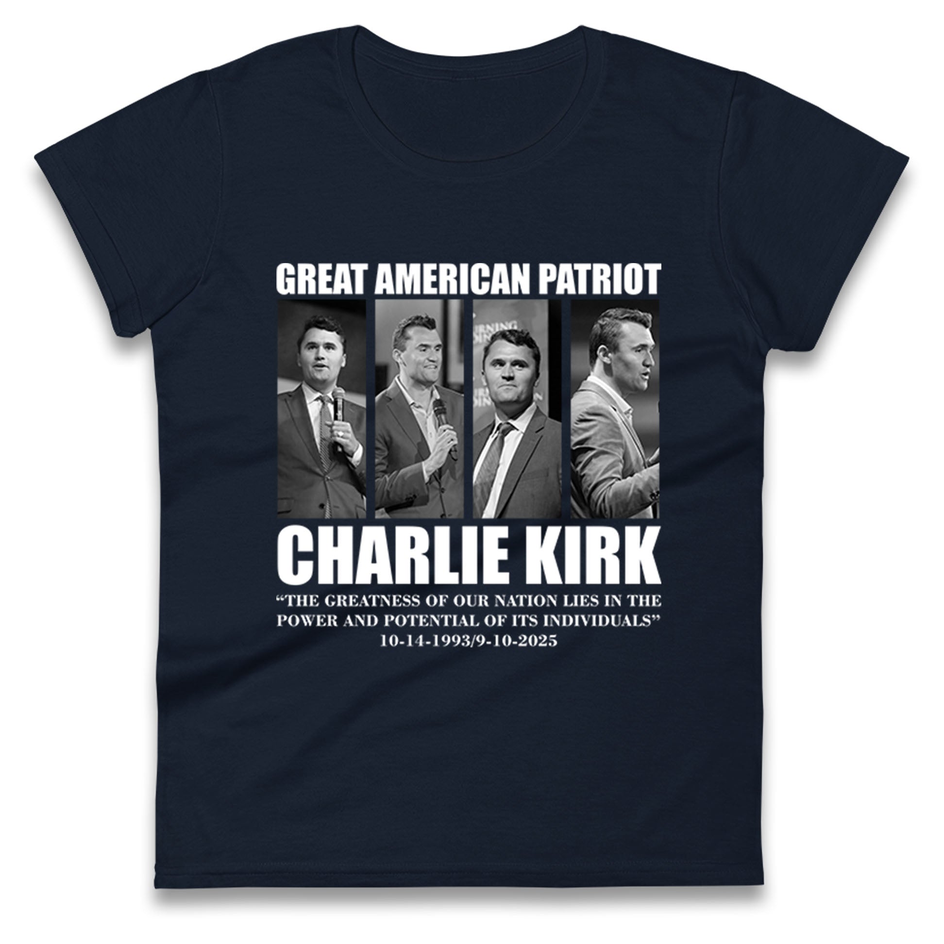 Charlie Kirk Ladies T Shirt 