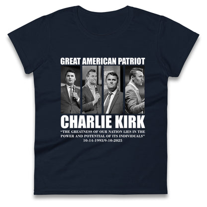 Charlie Kirk Ladies T Shirt 