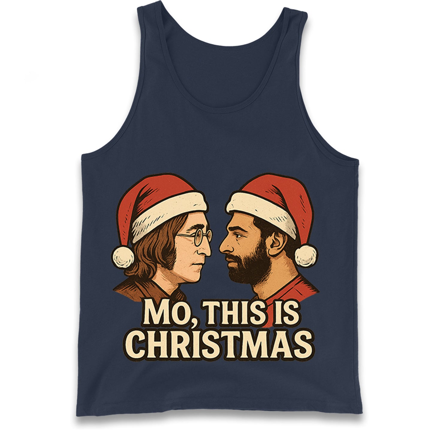 Mo This is Christmas John Lennon & Mo Salah Tank Top
