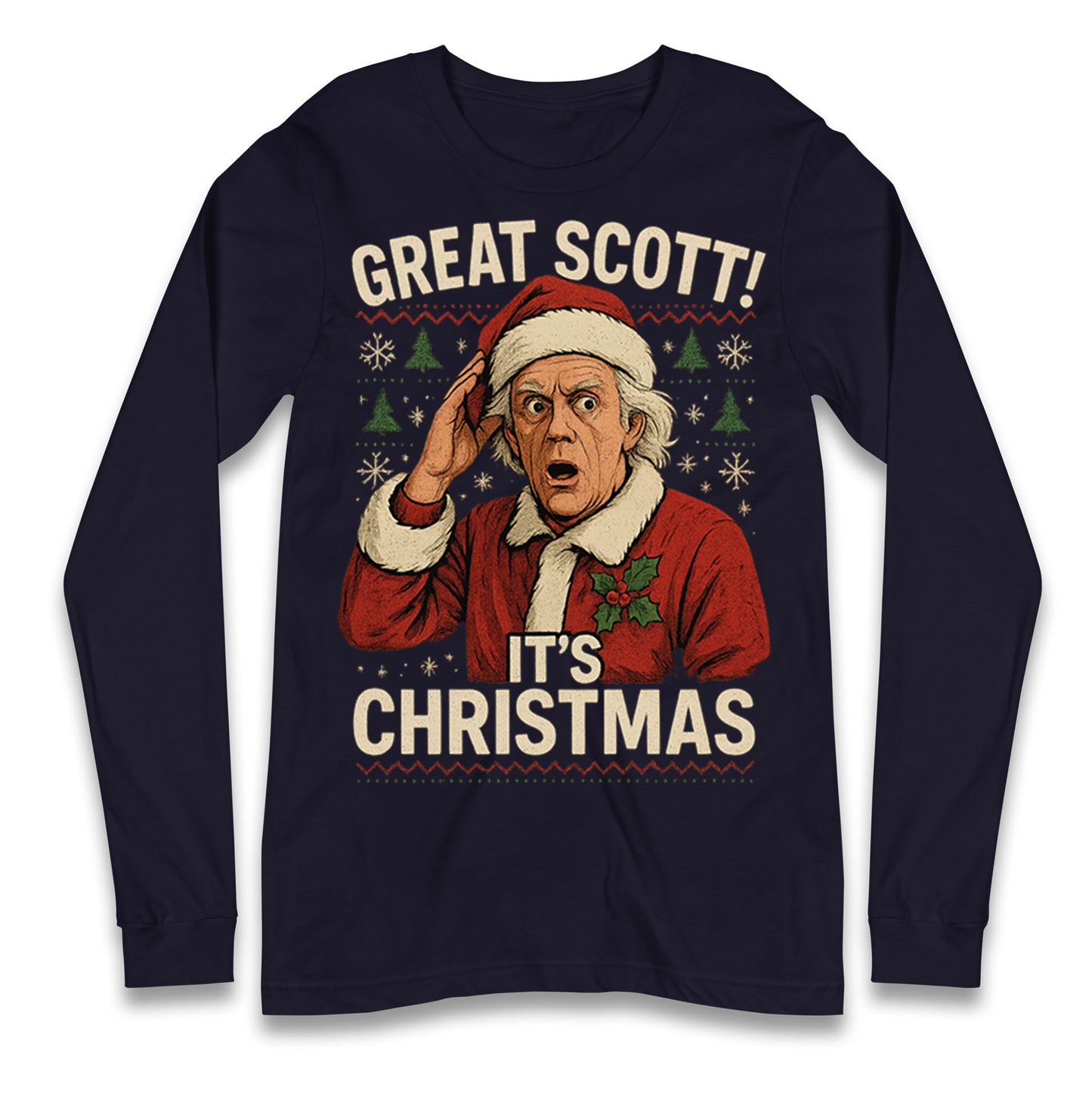 Back to the Future Doc Brown Longsleeve T Shirt 