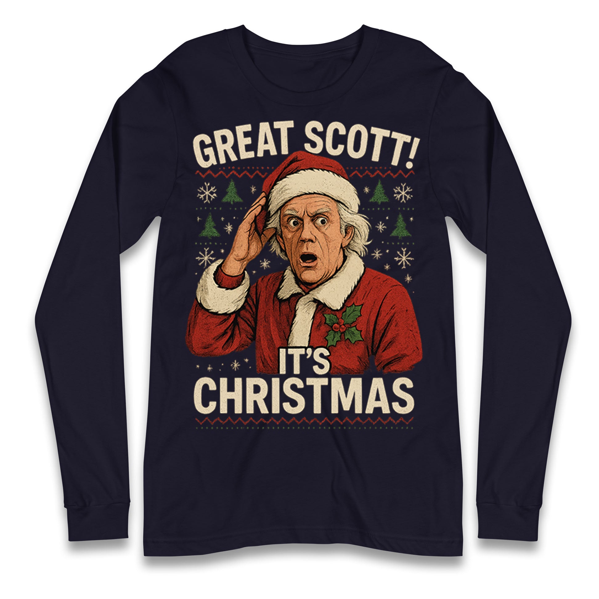 Back to the Future Doc Brown Longsleeve T Shirt 