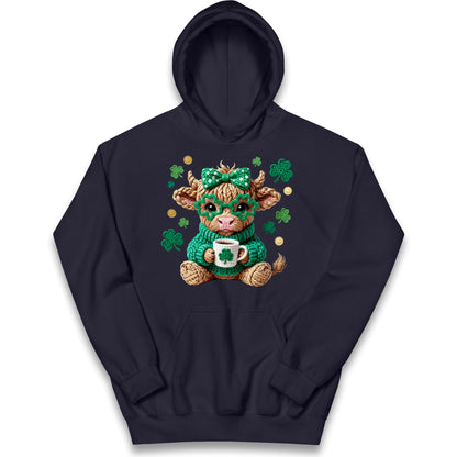 Cute Cow St Patrick Kids Hoodie