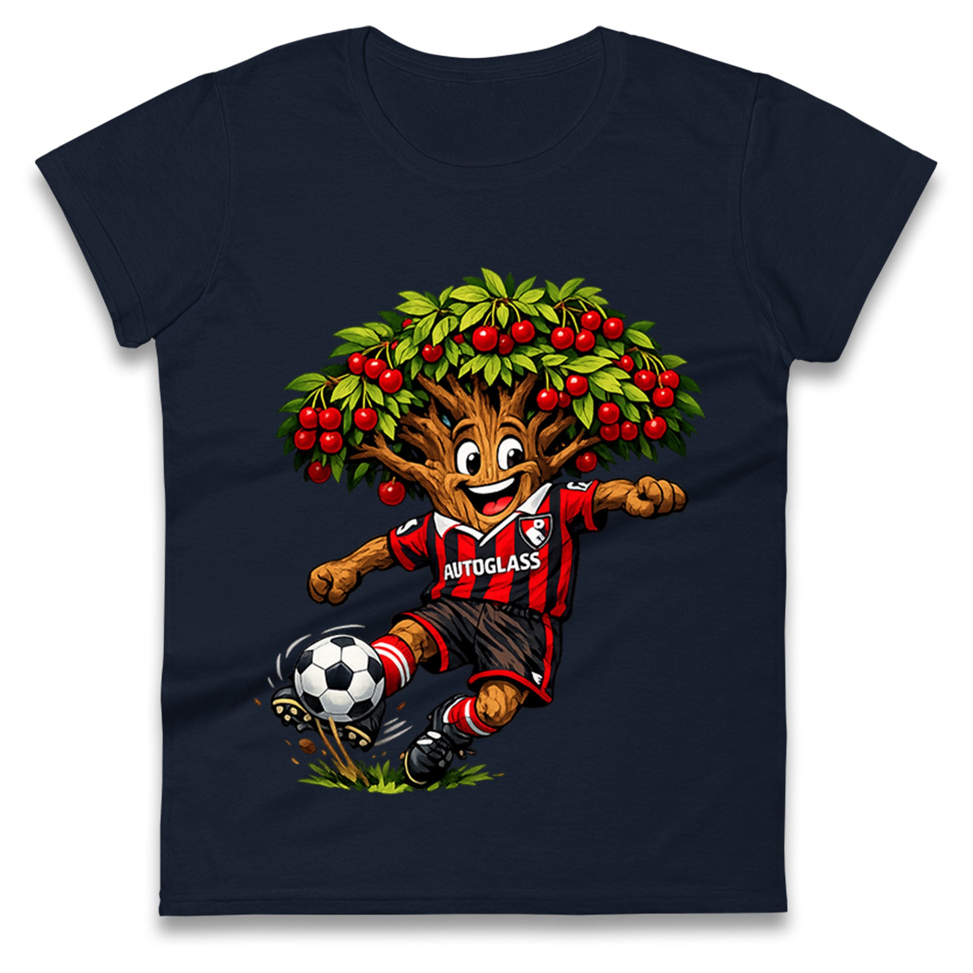 Retro AFC Bournemouth Football Ladies T Shirt 