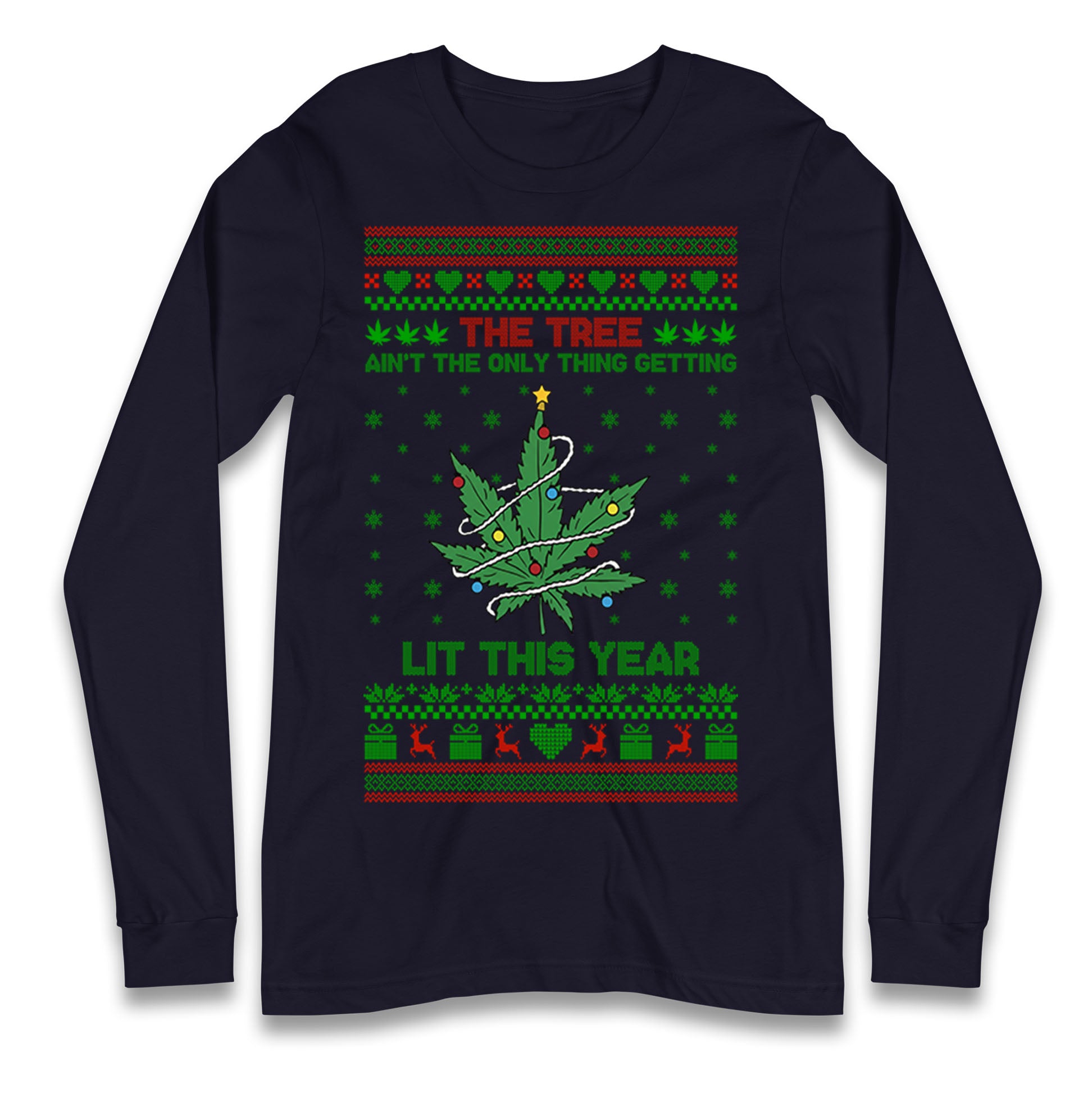 Cannabis Christmas Longsleeve T Shirt 