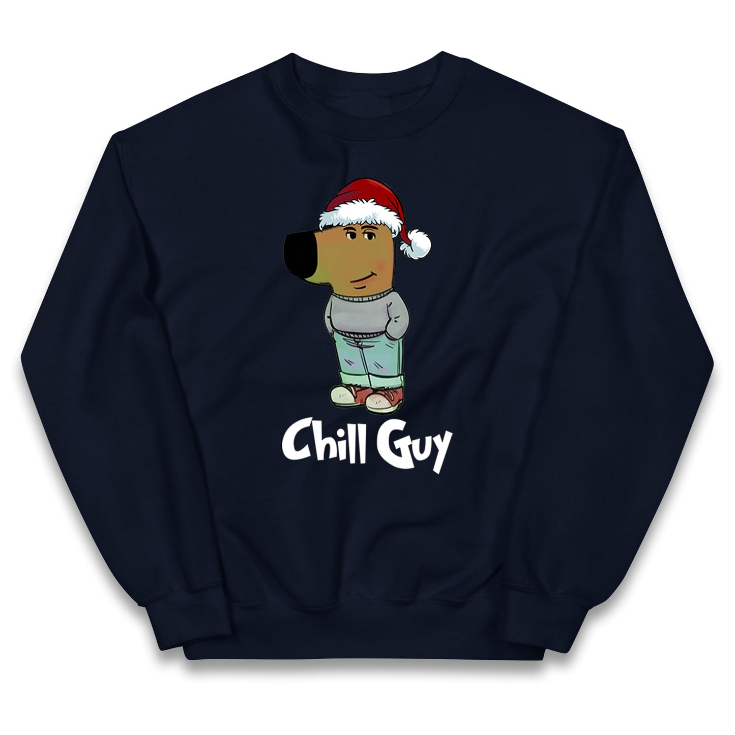 chill guy christmas jumper