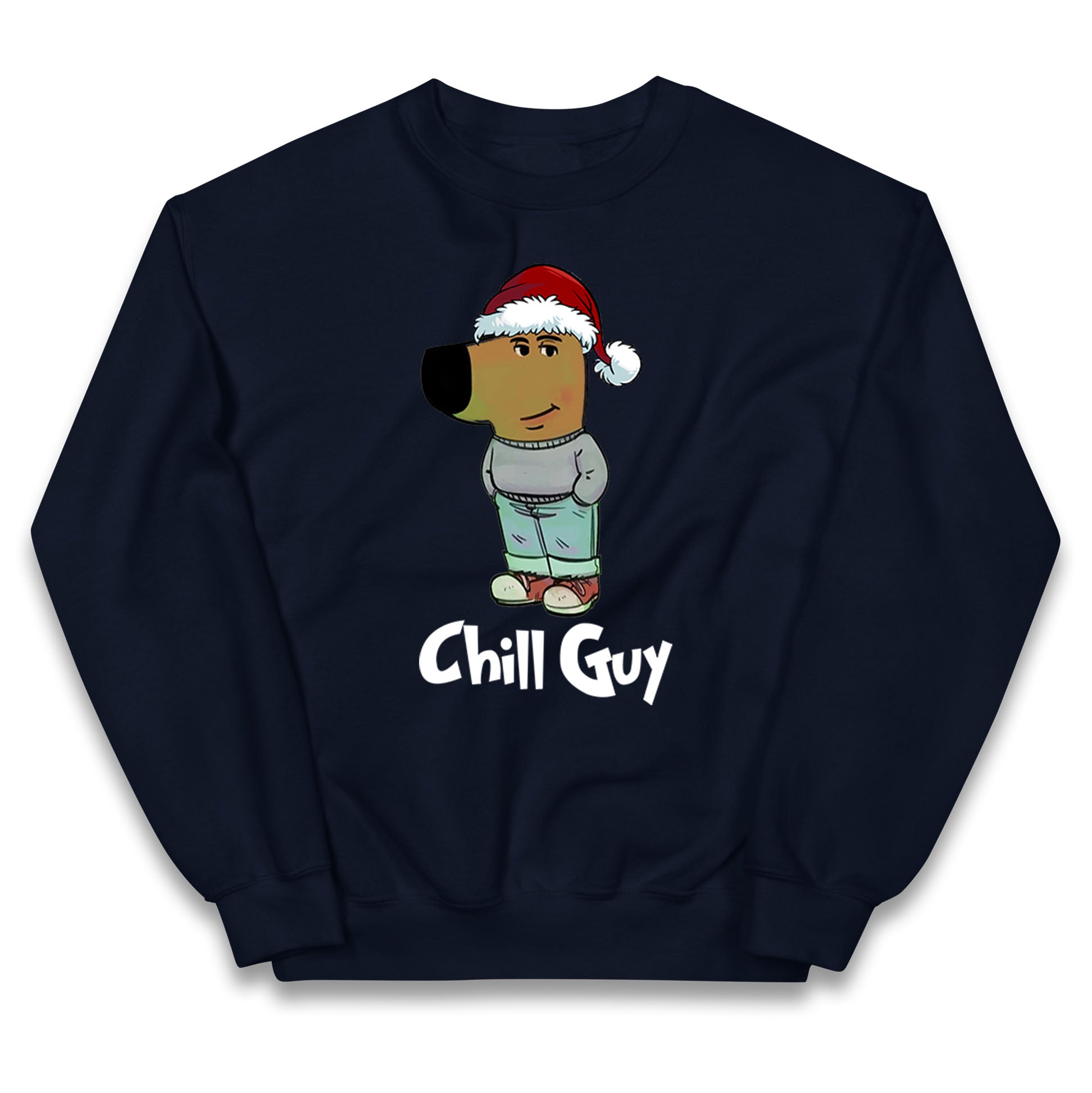 chill guy christmas jumper